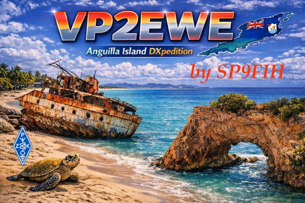 QSL VP2EAD, ELX, EWE